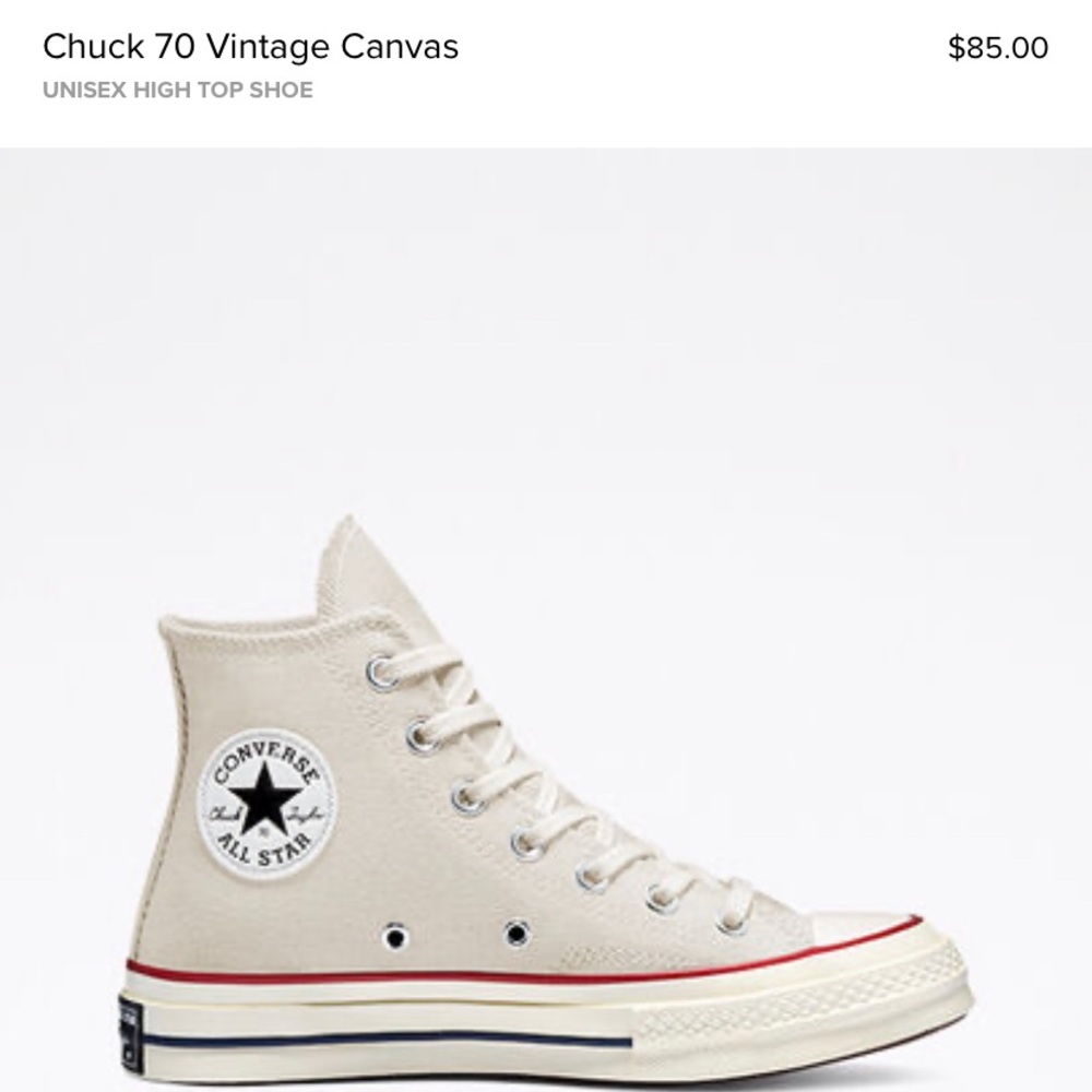 Like New Converse All Star “Chuck 70 Vintage” High Tops